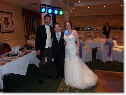 Tom Wyllie with Mandy and lee Shields, Hall Garth Hotel