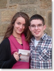 Tom Wyllie presents his new CD to No1 fan