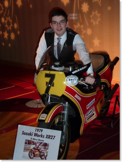 Tom Wyllie with Barry Sheen's 1979 works Suzuki