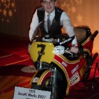 Tom Wyllie with Barry Sheen's 1979 works Suzuki