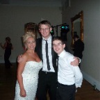 Tom Wyllie, with Vanessa and Elliott Hall