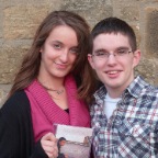 Tom Wyllie presents his new CD to No1 fan