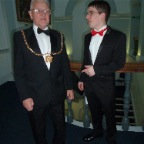 Tom Wyllie chatting to Mayor of Morpeth